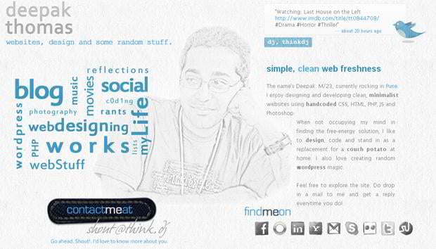 web design social icons - Think.dj