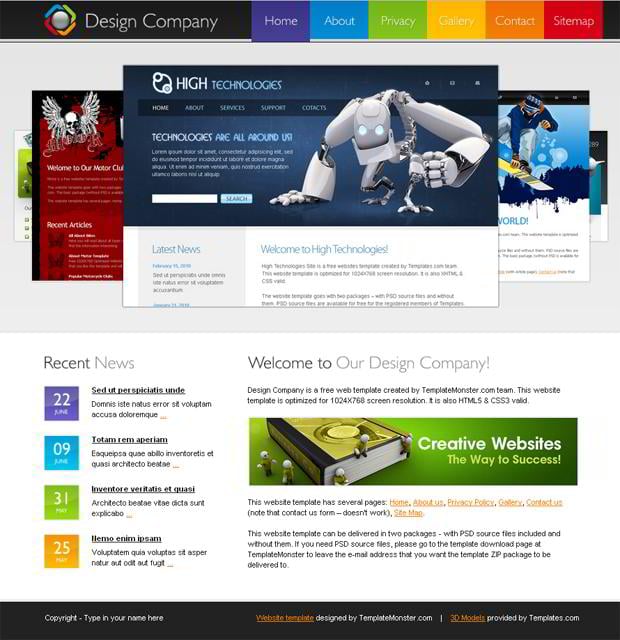 Free Html Website Page Template