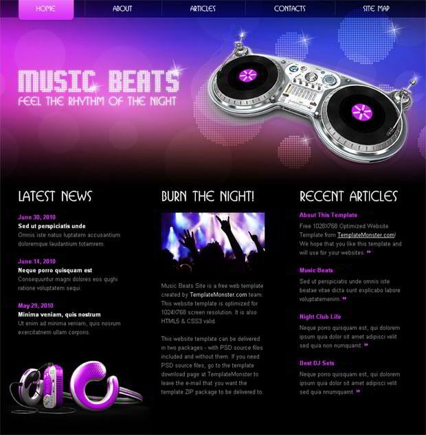 Rock Your Music Project with  most beautiful  HTML Website Template