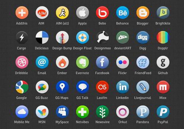 [Download] 65 Pacotes de icones gratuitos de Redes Sociais Buddycons-–-Vector-Social-Media-Icons