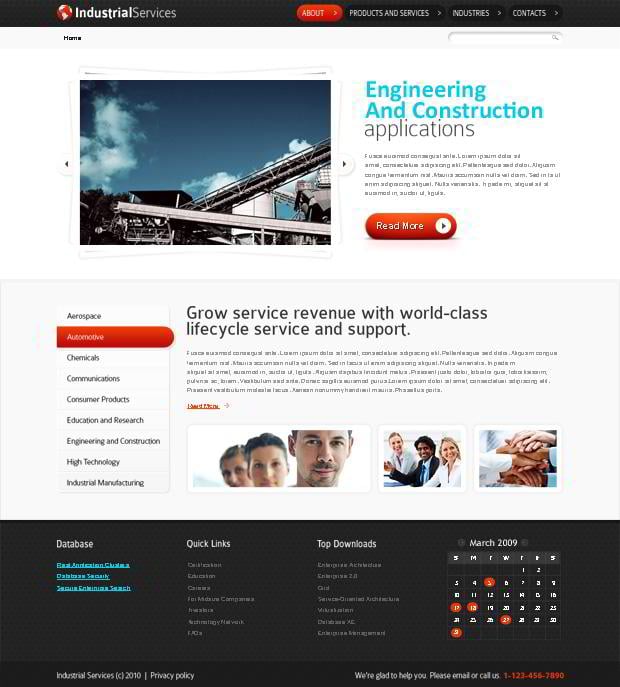 Most Beautiful HTML5 Website Template for Industrial Business