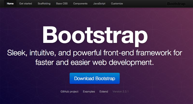 bootstrap website layout interface
