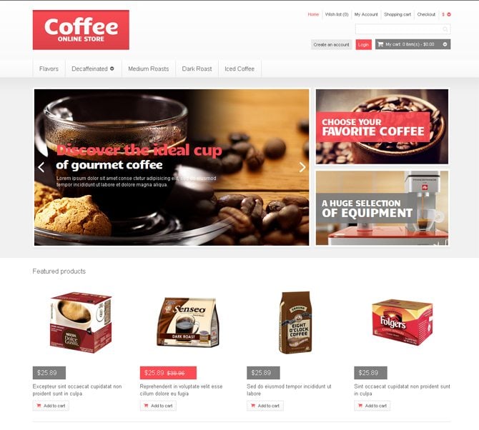 Coffee Website Designs