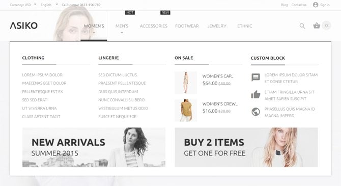 new prestashop themes for footwear and clothes