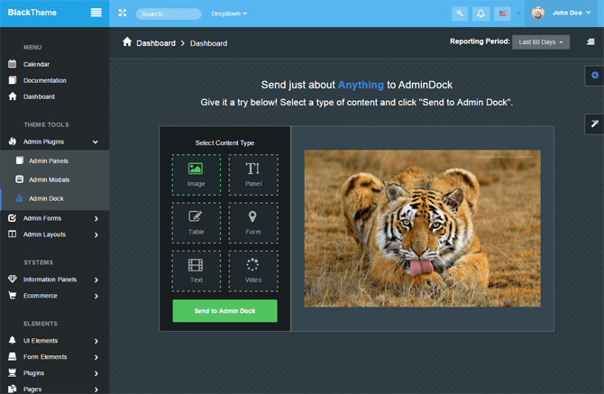 Simple Bootstrap Dashboard Admin Template -"MonsterAdmin"